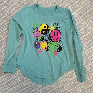 Chaser Aqua Long Sleeve Tee with Graphic Designs